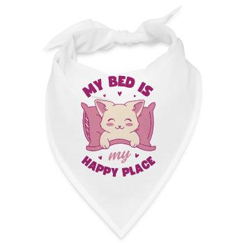 Mein Bett ist mein Glücksort - Bandana - Weiß - Vorne