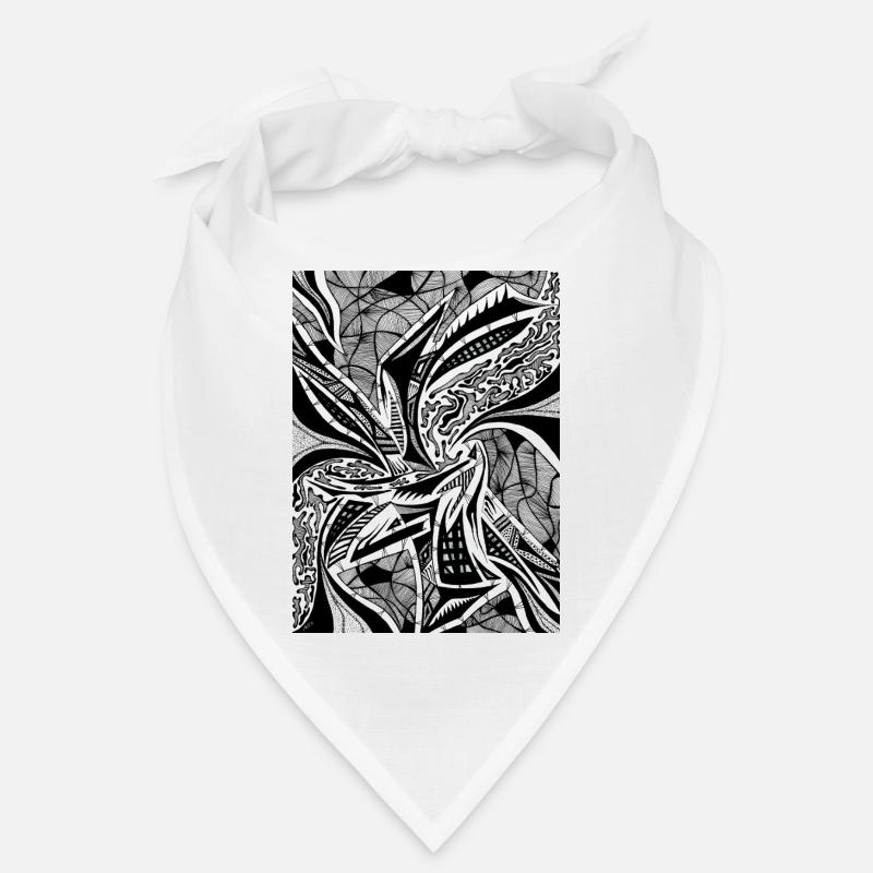 Black and White Abstract Design No. 3 Bandana