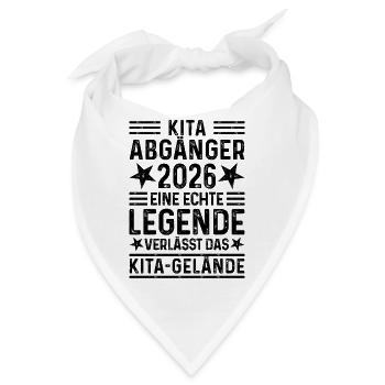 Kita Abgänger 2026 Legende verlässt Kita Gelände - Bandana - Weiß - Vorne