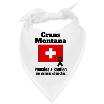 Schweiz, ich bin Schweizerin, Solidarität - Bandana - Weiß - Vorne