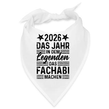 2026 Das Jahr in dem Legenden das Fachabi machen - Bandana - Weiß - Vorne