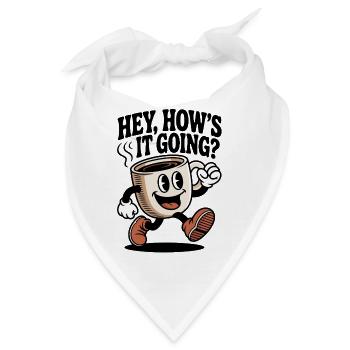 Kaffee  Cartoon Becher - Bandana - Weiß - Vorne