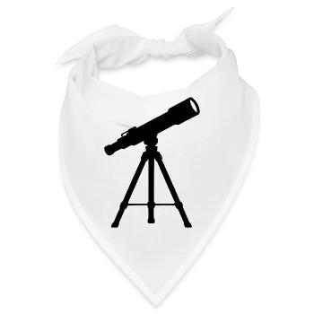 Teleskop auf Stativ – Sternennacht - Bandana - Weiß - Vorne