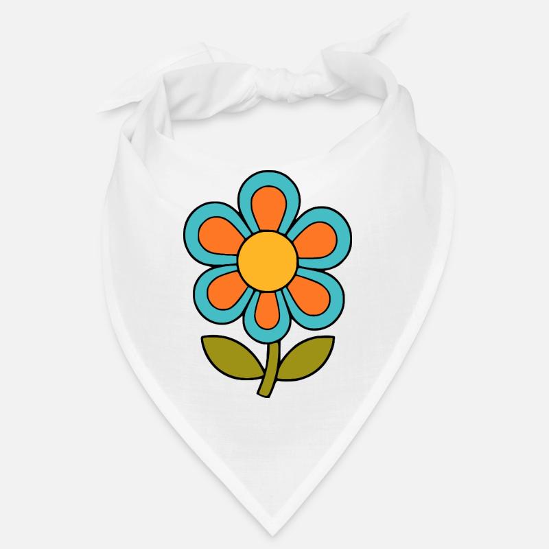 70er Jahre Blume Muster Retro flowerpower Bandana