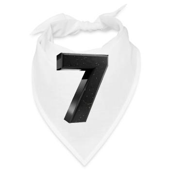 Schwarze Sieben mit Goldsprenkeln - Bandana - Weiß - Vorne
