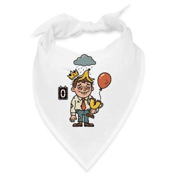 Pechvogel Looser Verlierer NIchtsnutz Versager - Bandana - Weiß - Vorne