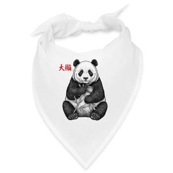 Asiatischer Panda - Bandana - Weiß - Vorne