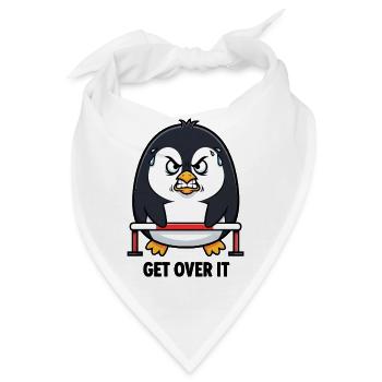 Quirky Pinguin Hürde Hürdenlauf Sportler Lustig - Bandana - Weiß - Vorne