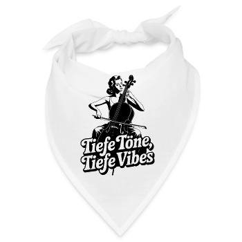 Tiefe Töne Tiefe Vibes Cello Musik - Bandana - Weiß - Vorne
