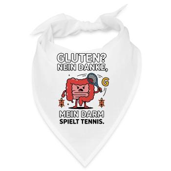 Gluten nein danke Darm Humor - Bandana - Weiß - Vorne