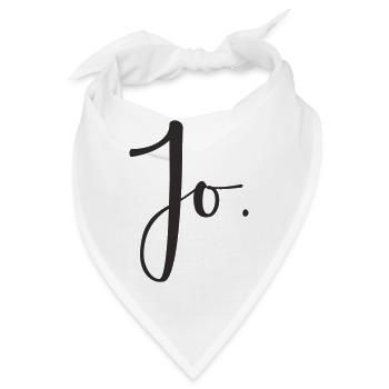 Jo – Handlettering Textdesign - Bandana - Weiß - Vorne