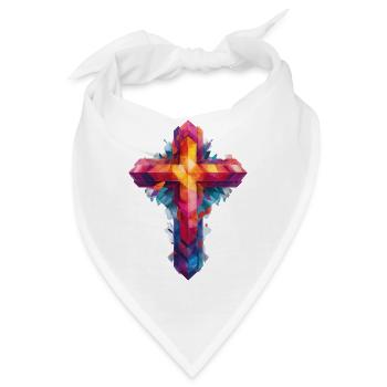 Kreuz Christentum - Bandana - Weiß - Vorne