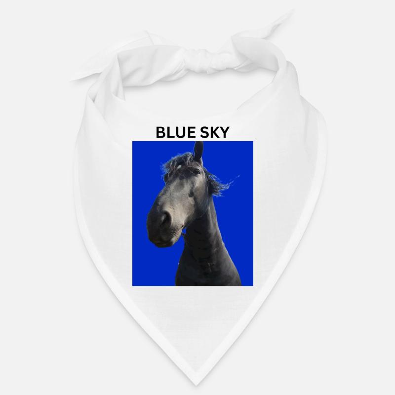 Ciel bleu et cheval Bandana