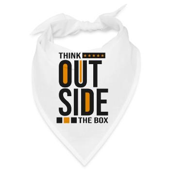 Think Outside the Box –Kreatives Mindset Statement - Bandana - Weiß - Vorne