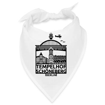 Berlin Tempelhof Schöneberg Wahrzeichen Silhouette - Bandana - Weiß - Vorne
