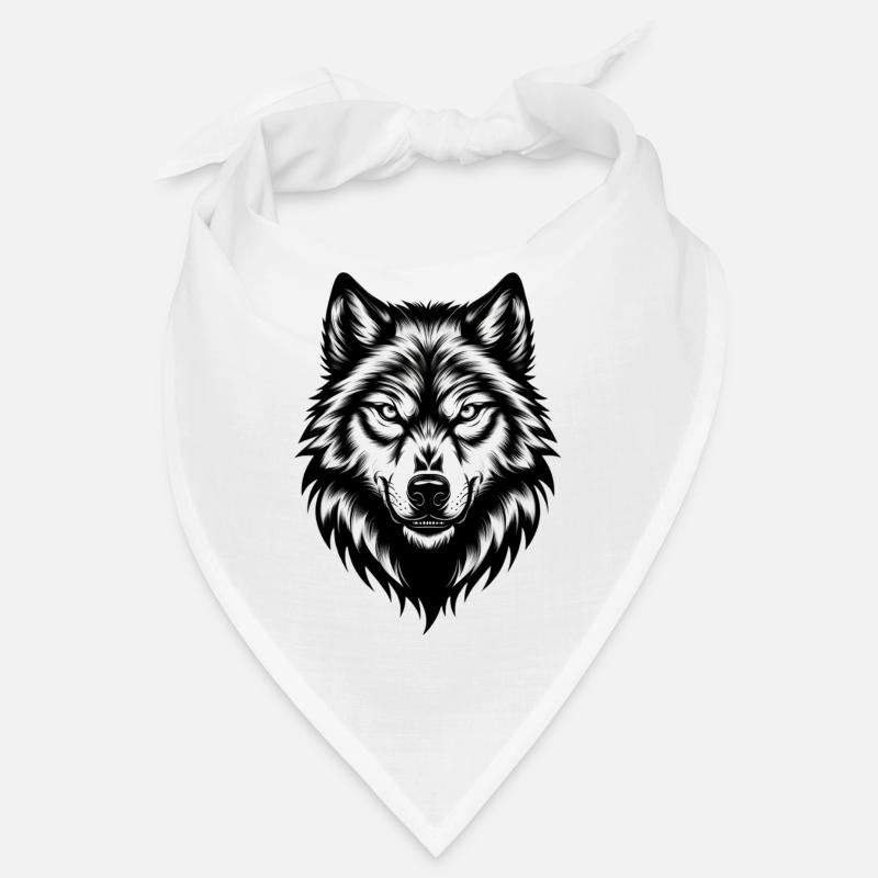 Wilder Wolfskopf – Black & White Bandana