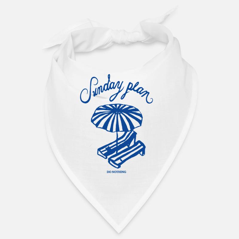 Plage de repos du dimanche - Bandana - blanc