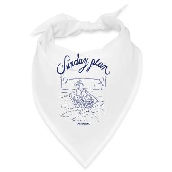 Sonntagsplan: Nichts tun - Bandana - Weiß - Vorne
