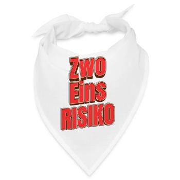Zwo Eins Risiko Großbuchstaben Typo - Bandana - Weiß - Vorne