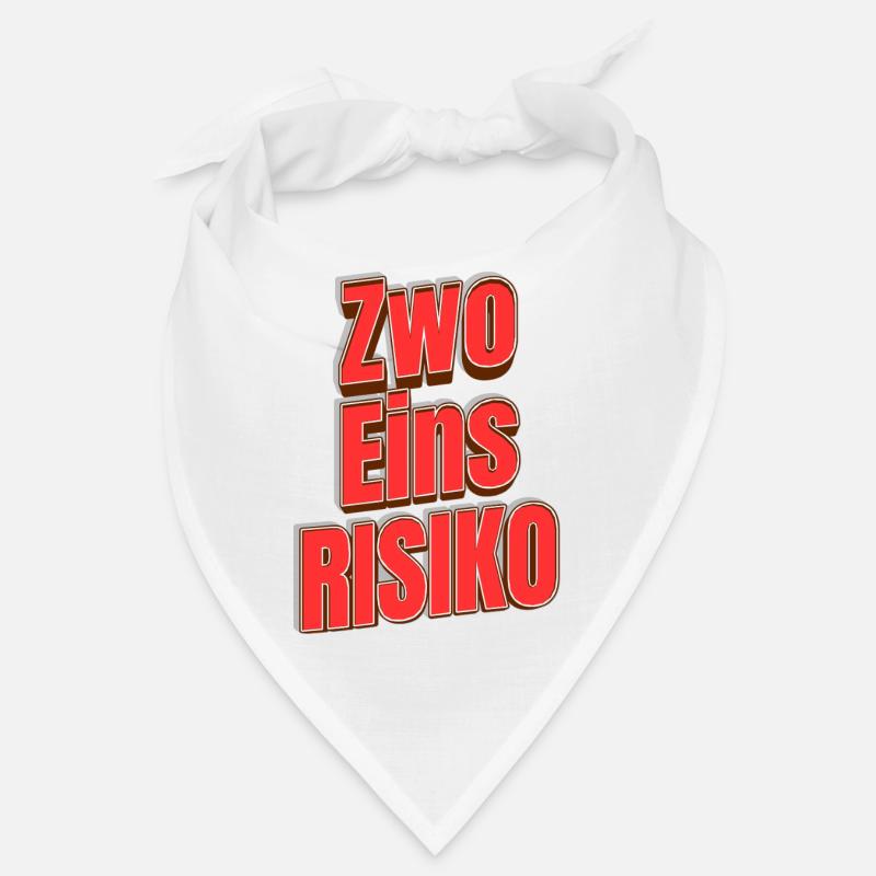 Zwo Eins Risiko Großbuchstaben Typo Bandana