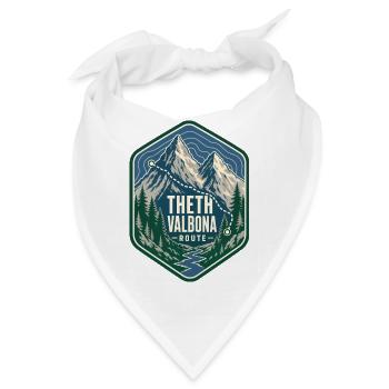 Theth Valbona Route Albania Hiking Trek Adventure - Bandana - Weiß - Vorne