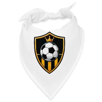 Königlicher Fußballschild mit Krone - Bandana - Weiß - Vorne