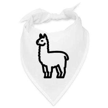 Baby Llama - Bandana - Weiß - Vorne