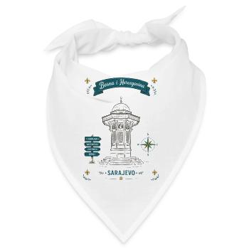 Sarajevo Denkmal Laternen-Motiv - Bandana - Weiß - Vorne