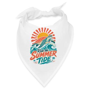 Sommer Schildkröte Surf - Bandana - Weiß - Vorne