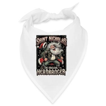Nikolaus Headbanger - Bandana - Weiß - Vorne