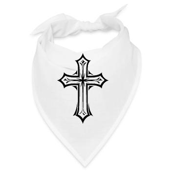 Christen Kreuz - Bandana - Weiß - Vorne
