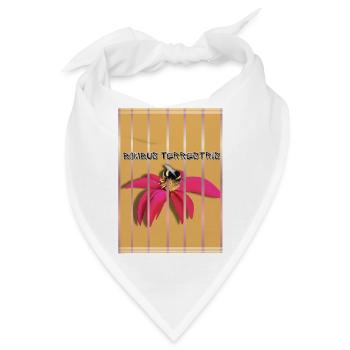 Bombus Terrestris auf Blüte - Bandana - Weiß - Vorne