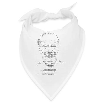 Charles Bukowski-Porträt ASCII - Bandana - Weiß - Vorne