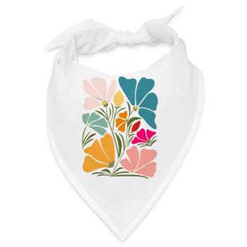 Wildflower Bouquet – Bunte Blumen im  Boho Stil - Bandana - Weiß - Vorne