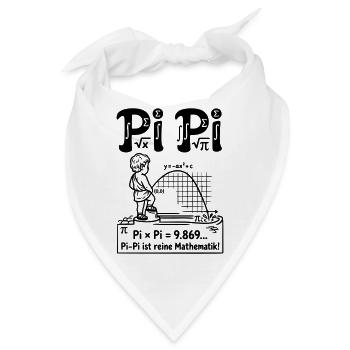 Parabel Pinkeln Mathematik Pi Pi Zahl  - Bandana - Weiß - Vorne