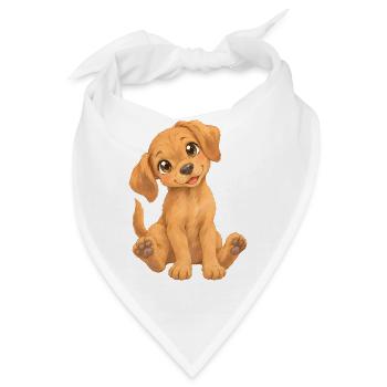 Rhodesian Ridgeback – süßer Hundewelpe - Bandana - Weiß - Vorne