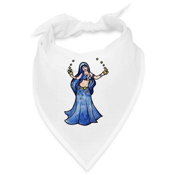 Himmlische Kaiserin in Blau - Bandana - Weiß - Vorne