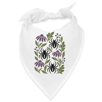 Gotische Spinnen - Bandana - Weiß - Vorne
