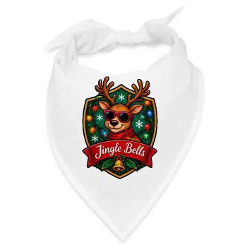 Jingle Bells Rentier Sonnenbrille - Bandana - Weiß - Vorne