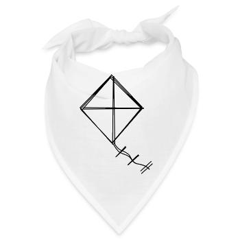 Herbstdrachen handgezeichnet - Bandana - Weiß - Vorne