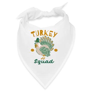 Turkey Squad Herbstdesign - Bandana - Weiß - Vorne