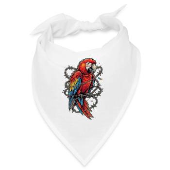Stacheldraht Papagei - Bandana - Weiß - Vorne