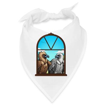 Adlerblick Fensterduo — Geier Freunde - Bandana - Weiß - Vorne