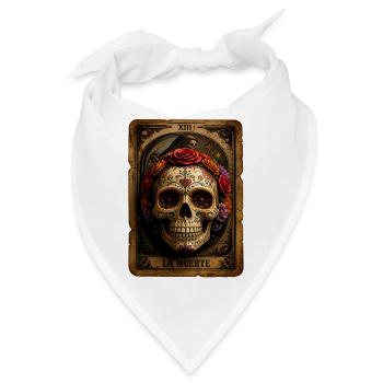 Halloween Sugar Skull Sugarskull Tarot - Bandana - Weiß - Vorne