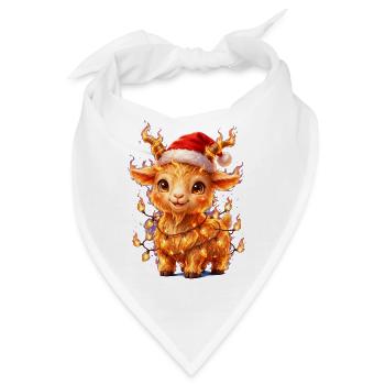Little Firecracker Goat Weihnachts feuer ziege - Bandana - Weiß - Vorne