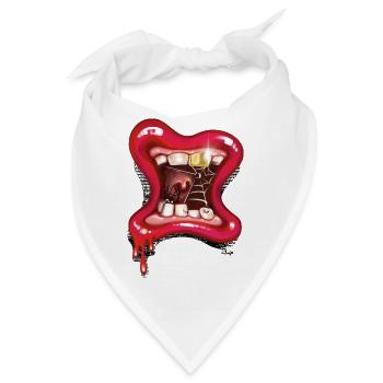 Grusel Schlund - Bandana - Weiß - Vorne