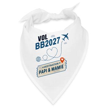 Flug BB2027 Ziel Opa und Großmutter - Bandana - Weiß - Vorne