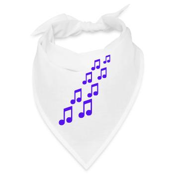 Noten - Bandana - Weiß - Vorne