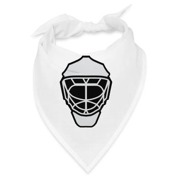 Hockey Maske neutral zweifarbig - Bandana - Weiß - Vorne
