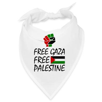 Free gaza Free palestine - Bandana - Weiß - Vorne